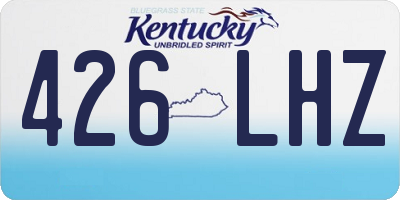 KY license plate 426LHZ
