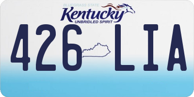 KY license plate 426LIA