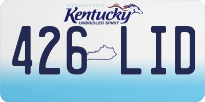 KY license plate 426LID