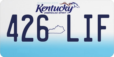 KY license plate 426LIF