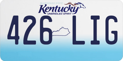 KY license plate 426LIG