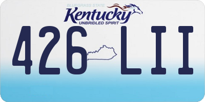 KY license plate 426LII