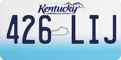 KY license plate 426LIJ