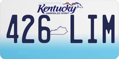 KY license plate 426LIM