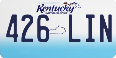 KY license plate 426LIN