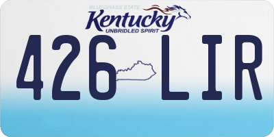 KY license plate 426LIR