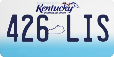 KY license plate 426LIS