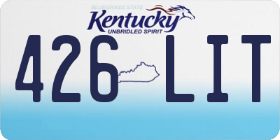 KY license plate 426LIT