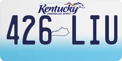 KY license plate 426LIU