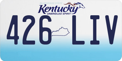 KY license plate 426LIV