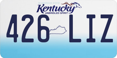 KY license plate 426LIZ