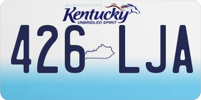 KY license plate 426LJA