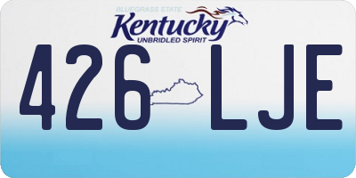 KY license plate 426LJE