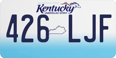 KY license plate 426LJF