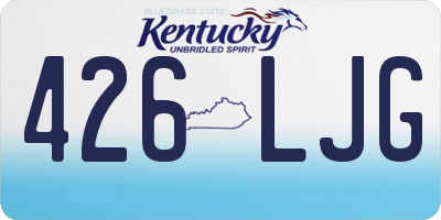 KY license plate 426LJG