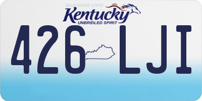 KY license plate 426LJI