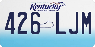 KY license plate 426LJM