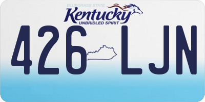 KY license plate 426LJN