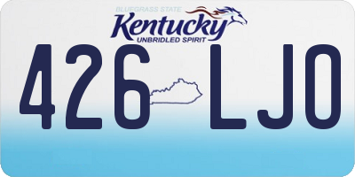 KY license plate 426LJO