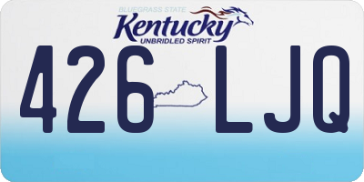 KY license plate 426LJQ