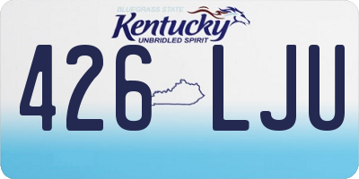 KY license plate 426LJU