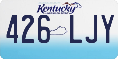 KY license plate 426LJY