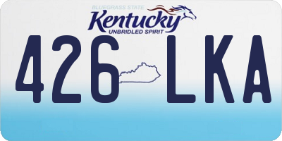 KY license plate 426LKA