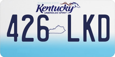 KY license plate 426LKD