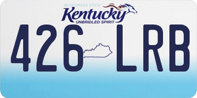 KY license plate 426LRB