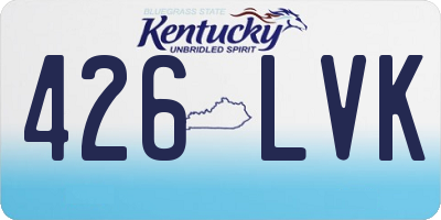 KY license plate 426LVK