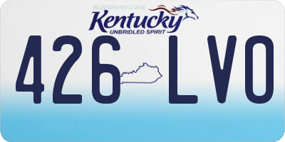 KY license plate 426LVO