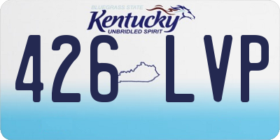 KY license plate 426LVP