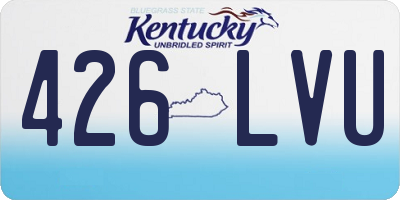 KY license plate 426LVU