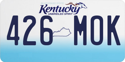 KY license plate 426MOK