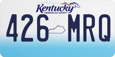KY license plate 426MRQ