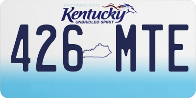 KY license plate 426MTE