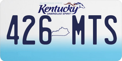 KY license plate 426MTS
