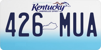 KY license plate 426MUA