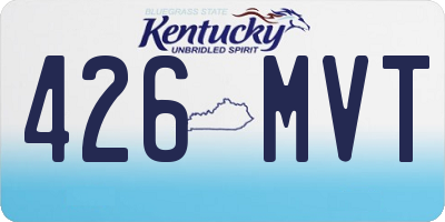 KY license plate 426MVT