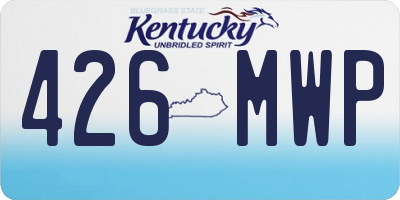 KY license plate 426MWP