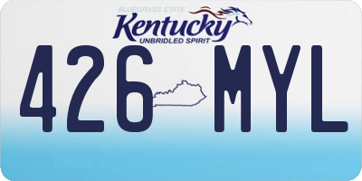 KY license plate 426MYL