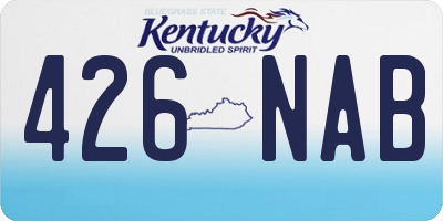 KY license plate 426NAB