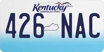 KY license plate 426NAC