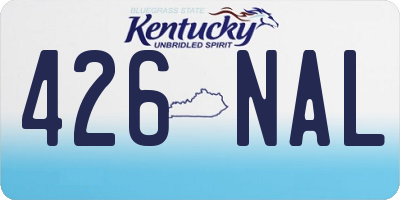 KY license plate 426NAL