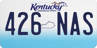 KY license plate 426NAS