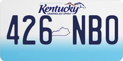 KY license plate 426NBO
