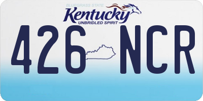 KY license plate 426NCR