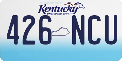 KY license plate 426NCU