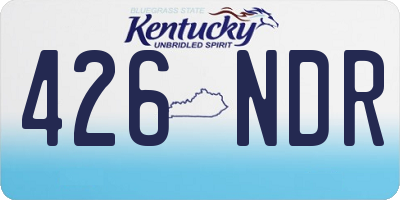 KY license plate 426NDR