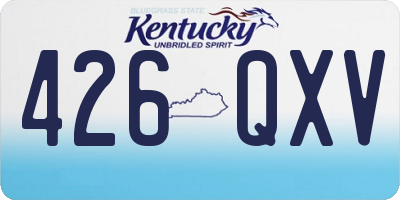 KY license plate 426QXV